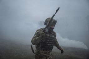 Military training of recruits of the 1st separate mechanized battalion "Da Vinci Wolves"