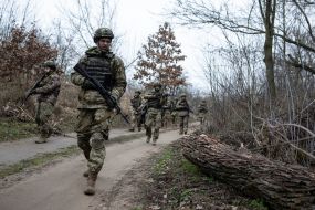 Military training of recruits of the 1st separate mechanized battalion "Da Vinci Wolves"