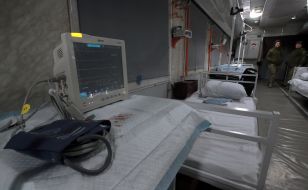 Demonstration of medical evacuation wagons for wounded servicemen in Kyiv