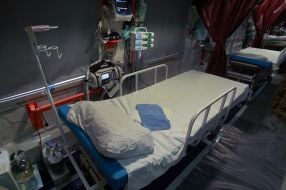 Демонстрація медичних евакуаційних вагонів для поранених військовослужбовців в Києві