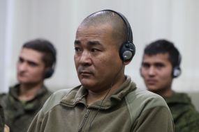 Сaptured mercenaries of the Russian Federation during a press conference