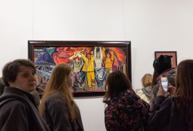 The exhibition of Ukrainian artist Alla Gorska in her sixties "Alla Gorska. Boryviter" in Kyiv