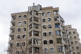Windows in an apartment building in Odesa were broken as a result of rocket fire