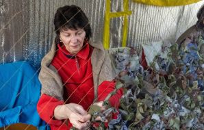 Weaving camouflage nets