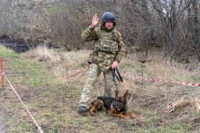 An employee of the pyrotechnic service of the National Police of Ukraine