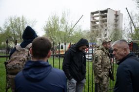 Consequences of the rocket attack on Chernigov