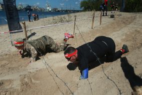 Military amputee during the Spartan KYIV 2024 Charity Obstacle Race