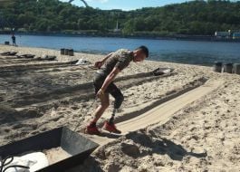 Military amputee during the Spartan KYIV 2024 Charity Obstacle Race