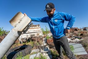 Remnants of ammunition