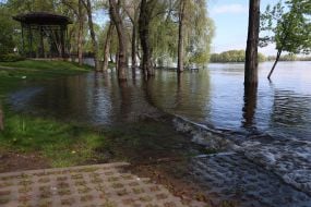 Flooded coastline in Natalka Park