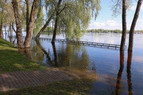 Flooded coastline in Natalka Park