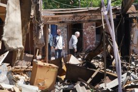 Наслідки ворожого обстрілу авіабомбами Харкова