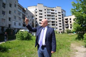 Foreign delegation in Borodyanka