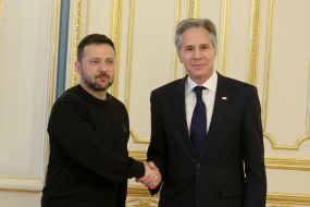 Volodymyr Zelenskyi and Anthony Blinken