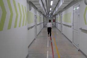 A schoolboy in the first underground school in Ukraine
