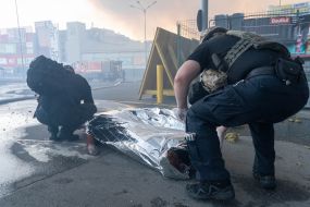 Consequences of two guided air bombs hitting the "Epicentr" hypermarket in Kharkiv