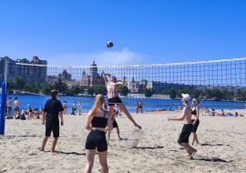 Summer vacation on Obolonsky Island in Kyi