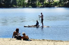 Summer vacation on Obolonsky Island in Kyi