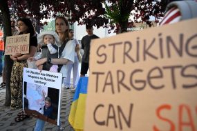 Participants of the action near the US Embassy