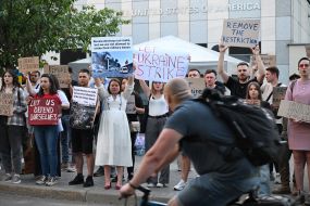 Participants of the action near the US Embassy