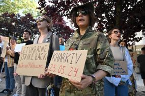 Participants of the action near the US Embassy