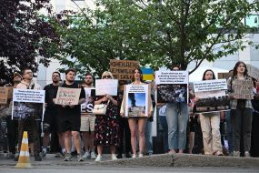 Participants of the action near the US Embassy