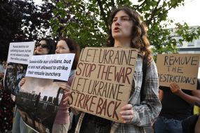 Participants of the action near the US Embassy
