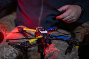 Ukrainian servicemen of the attack drone battalion