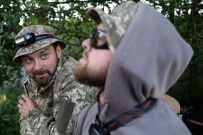 Ukrainian servicemen of the attack drone battalion