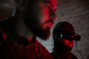 Ukrainian servicemen of the attack drone battalion