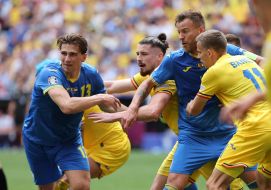 Football. Euro-2024. The national team of Romania - the national team of Ukraine