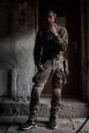 An artilleryman of the 13th brigade of the National Guard "Charter" at advanced positions in the Kharkiv region
