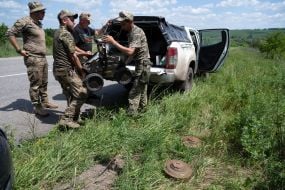 Servicemen of the 47th engineering brigade of the Armed Forces of Ukraine