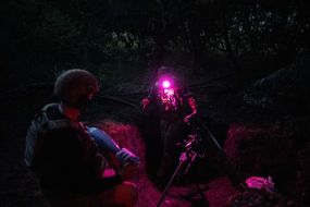 Artillerymen of the 13th brigade of the "Charter" National Guard at advanced positions in the Kharkiv region