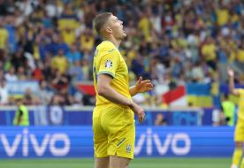 Football. National team of Ukraine - national team of Belgium