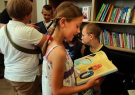 Readers in the restored library
