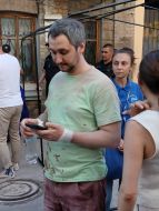 Consequences of a missile attack on a nine-story building in the Dnieper