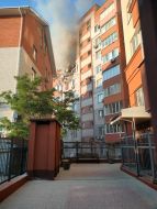 Consequences of a missile attack on a nine-story building in the Dnieper