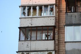 Последствия ракетного обстрела Киева