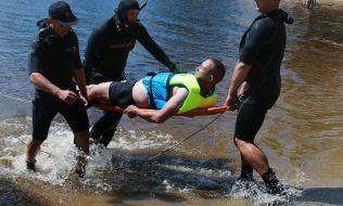 Preventive raid of rescuers on the water