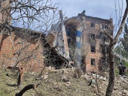 Consequences of hitting a residential building in Kyiv