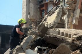 Consequences of hitting a residential building in Kyiv