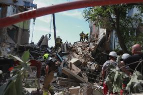 Consequences of hitting a residential building in Kyiv