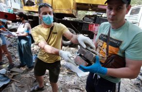 Consequences of hitting a residential building in Kyiv