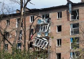 Consequences of hitting a residential building in Kyiv