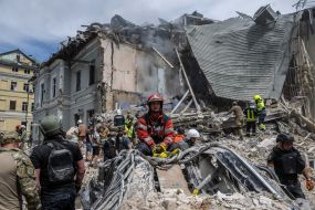 Consequences of hitting the building of the "Okhmatdyt" children's hospital