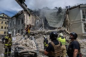 Consequences of hitting the building of the "Okhmatdyt" children's hospital