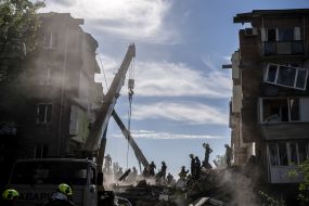 Consequences of hitting a residential building in Kyiv