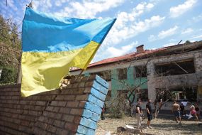 Consequences of a missile attack in the Goloseevsky district of Kyiv