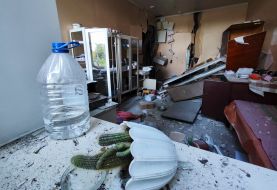 The building of the infectious disease hospital in the city of Myrnograd was destroyed as a result of the FAB-500 aerial bomb attack